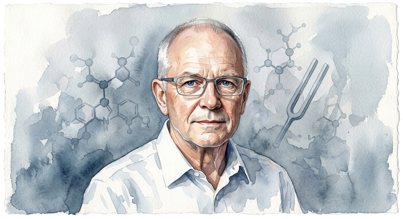 Illustrated portrait of Dr. Dietrich Klinghardt, MD