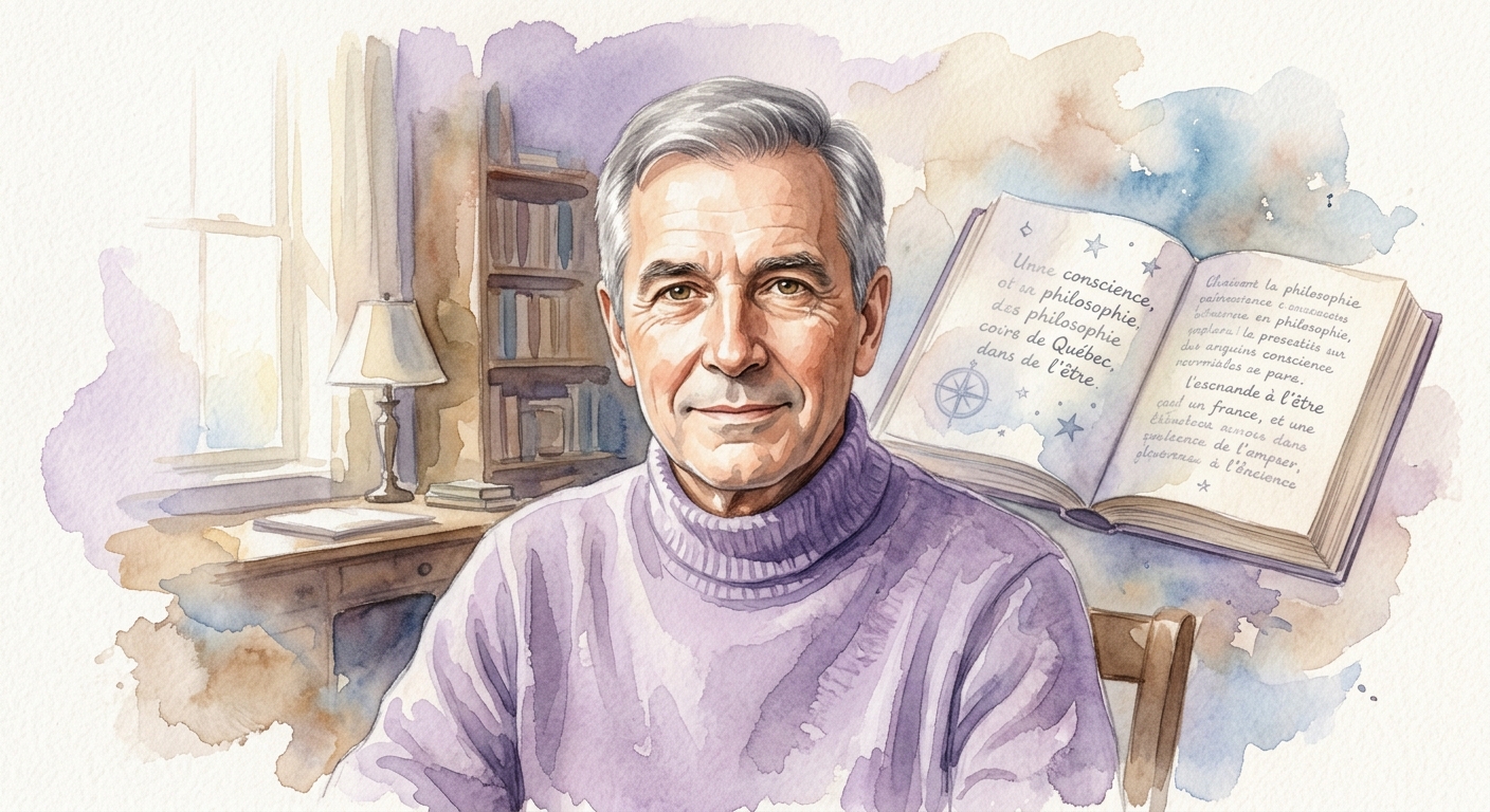 Illustrated portrait of Jacques Martel