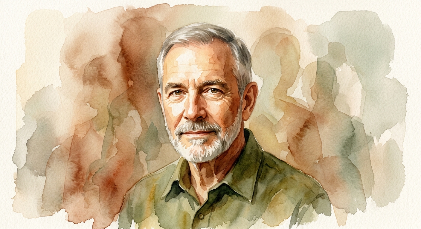Illustrated portrait of Mark Wolynn